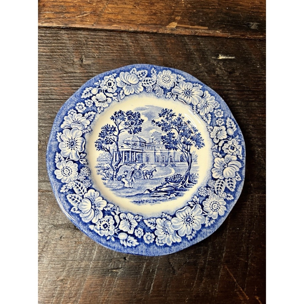 Staffordshire Liberty Blue Monticello Bread & Butter Plate England